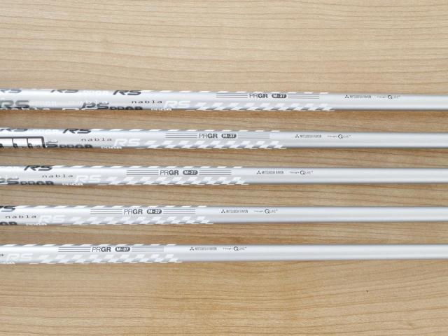Iron set : PRGR : ชุดเหล็ก PRGR ID Nabla RS Titan Face (ปี 2015 หน้าเด้ง ตีไกล) มีเหล็ก 6-Pw (5 ชิ้น) ก้านกราไฟต์ Mitsubishi Rayon M-37 (Flex R)