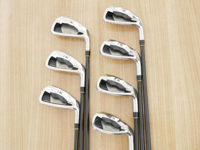 Iron set : Kasco : ชุดเหล็ก Kasco D-Max PYRA มีเหล็ก 5-Pw,Aw (7 ชิ้น) ก้านกราไฟต์ Flex R