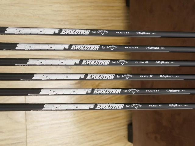 Iron set : Callaway : ชุดเหล็ก Callaway APEX Forged (ออกปี 2019) มีเหล็ก 5-Pw (6 ชิ้น) ก้านกราไฟต์ Fujikura Speeder Evolution Flex R