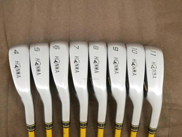 Iron set : Honma : **ก้าน 4 ดาว ของใหม่ 3 แสนบาท** ชุดเหล็ก Honma Beres IS-03 (ปี 2015 หน้าเด้ง Forged) มีเหล็ก 4-11 (8 ชิ้น เทียบเท่า 3-PW) ก้าน ARMRQ 8 (54) Flex R (4 ดาว)