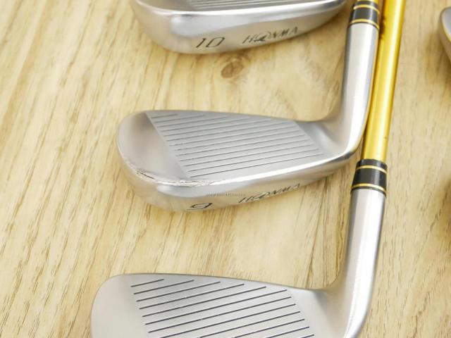 Iron set : Honma : **ก้าน 4 ดาว ของใหม่ 3 แสนบาท** ชุดเหล็ก Honma Beres IS-03 (ปี 2015 หน้าเด้ง Forged) มีเหล็ก 4-11 (8 ชิ้น เทียบเท่า 3-PW) ก้าน ARMRQ 8 (54) Flex R (4 ดาว)