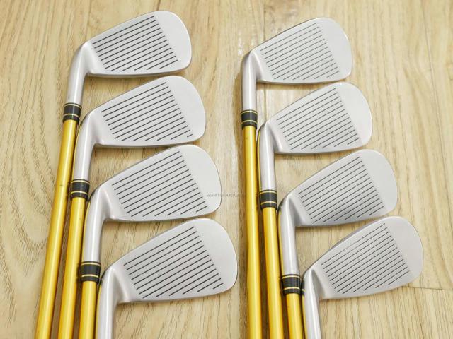 Iron set : Honma : **ก้าน 4 ดาว ของใหม่ 3 แสนบาท** ชุดเหล็ก Honma Beres IS-03 (ปี 2015 หน้าเด้ง Forged) มีเหล็ก 4-11 (8 ชิ้น เทียบเท่า 3-PW) ก้าน ARMRQ 8 (54) Flex R (4 ดาว)