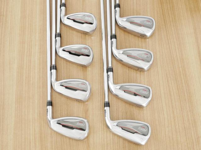 Iron set : PRGR : ชุดเหล็ก PRGR RS Red (รุ่นปี 2020 หน้าเด้ง ตีไกลมาก) มีเหล็ก 5-Pw,Aw,Sw (8 ชิ้น) ก้านเหล็ก NS Pro 75 Flex R
