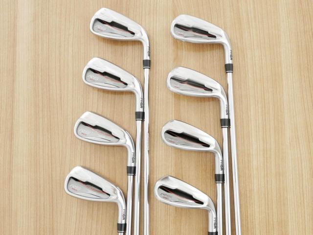 Iron set : PRGR : ชุดเหล็ก PRGR RS Red (รุ่นปี 2020 หน้าเด้ง ตีไกลมาก) มีเหล็ก 5-Pw,Aw,Sw (8 ชิ้น) ก้านเหล็ก NS Pro 75 Flex R