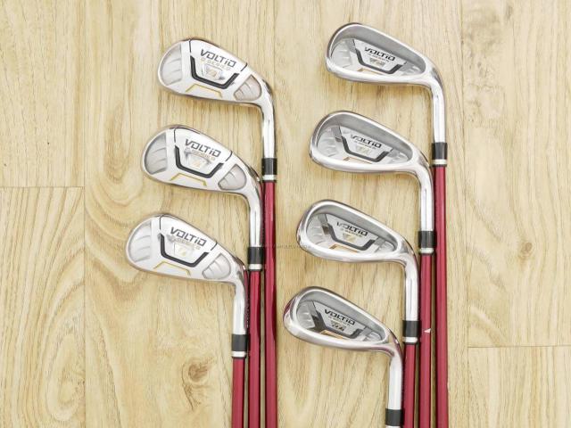 Iron set : Katana : ชุดเหล็ก Katana Voltio IV G Series I Silver (ปี 2017) มีเหล็ก 6-Pw,Aw,Sw (7 ชิ้น เหล็กยาวเป็นกระเทย) ก้านกราไฟต์ Fujikura Speeder 360 Flex R