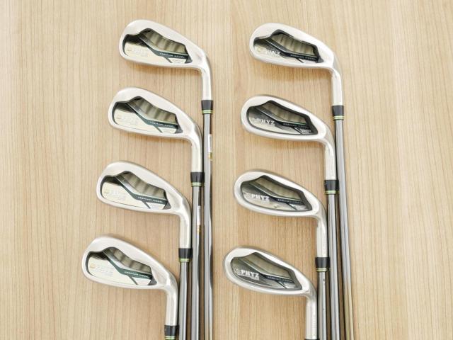 Iron set : Tourstage : ชุดเหล็ก Tourstage PHYZ Premium Model (รุ่นท๊อปสุด หายากสุด ตีง่าย ไกล เหมาะกับซีเนียร์) มีเหล็ก 5-Pw,Aw,Sw (8 ชิ้น) ก้านกราไฟต์ Flex R