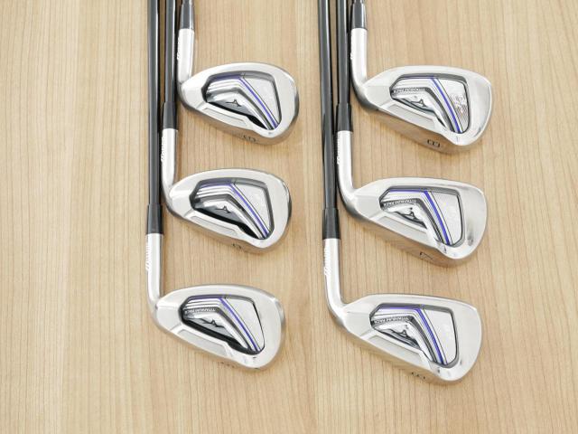 Iron set : Mizuno : ชุดเหล็ก Mizuno JPX EIII SV Titanium (ตัวท้อป ใบใหญ่ที่สุดของ Mizuno ตีง่ายมาก หน้าเด้ง ตีไกล) มีเหล็ก 6-Pw,Aw (6 ชิ้น) ก้านกราไฟต์ Flex R