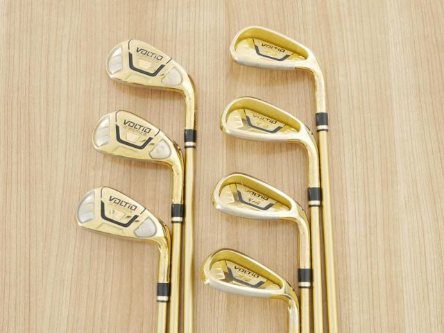 Iron set : Katana : ชุดเหล็ก Katana Voltio IV G Series I Gold (ออกปี 2016) มีเหล็ก 6-Pw,Aw,Sw (ครบเซ็ต 7 ชิ้น เหล็กยาวเป็นกระเทย) ก้านกราไฟต์ Tour AD 400 Flex R