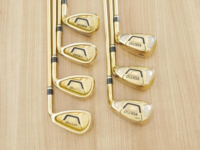 Iron set : Katana : ชุดเหล็ก Katana Voltio IV G Series I Gold (ออกปี 2016) มีเหล็ก 6-Pw,Aw,Sw (ครบเซ็ต 7 ชิ้น เหล็กยาวเป็นกระเทย) ก้านกราไฟต์ Tour AD 400 Flex R