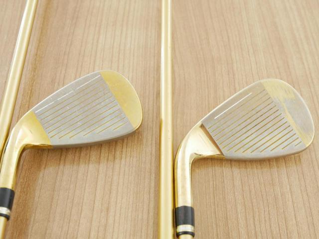 Iron set : Katana : ชุดเหล็ก Katana Voltio IV G Series I Gold (ออกปี 2016) มีเหล็ก 6-Pw,Aw,Sw (ครบเซ็ต 7 ชิ้น เหล็กยาวเป็นกระเทย) ก้านกราไฟต์ Tour AD 400 Flex R