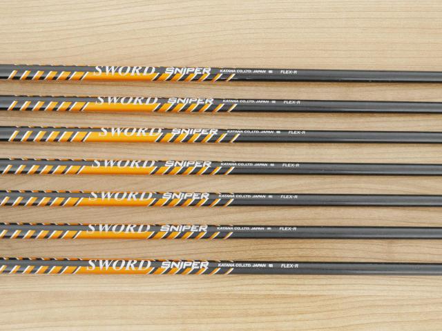 Iron set : Katana : ชุดเหล็กกระเทย Katana Izu Max Sniper มีเหล็ก 7-Pw,Aw,As,Sw (7 ชิ้น เบอร์ 7 ตีระยะเท่าเหล็ก 6 ปกติ) ก้านกราไฟต์ Flex R