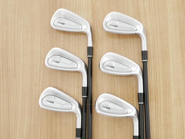 Iron set : PRGR : ชุดเหล็ก PRGR 04 Forged (รุ่นปี 2025 ตีง่าย ไกลมากๆๆ) มีเหล็ก 6-Pw,AW (6 ชิ้น) ก้านกราไฟต์ Fujikura MCI Flex R
