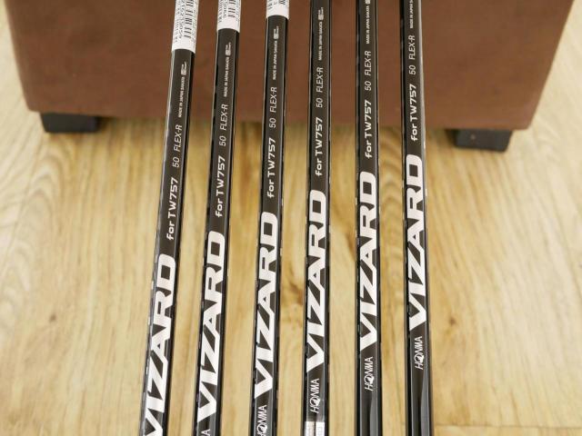 Iron set : Honma : **ของใหม่ ยังไม่แกะพลาสติก** ชุดเหล็ก Honma Tour World TW757P (ออกปี 2022) มีเหล็ก 5-Pw (6 ชิ้น) ก้านกราไฟต์ Honma Vizard 50 Flex R