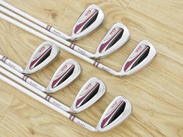Lady club : All : ชุดเหล็ก Ping G Le2 (ปี 2021 Japan Spec. ใบใหญ่ ตีง่ายมาก) มีเหล็ก 6-Pw,Aw,Sw (7 ชิ้น) ก้านกราไฟต์ Ping ULT 240 Flex L