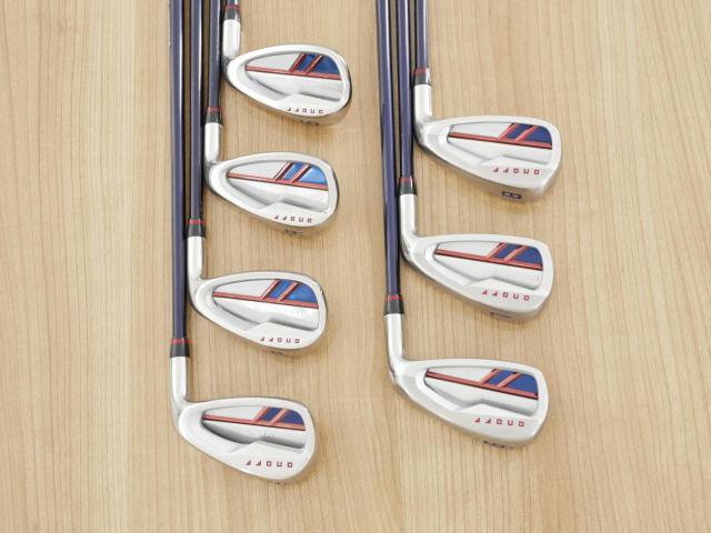 Iron set : Daiwa : ชุดเหล็ก Daiwa OnOff AKA (ออกปี 2021 หน้าเด้ง Maraging ยืดยุบได้ ตีง่าย นุ่ม ไกลมากๆ) มีเหล็ก 6-Pw,Aw,Sw (7 ชิ้น) ก้านกราไฟต์ Flex R