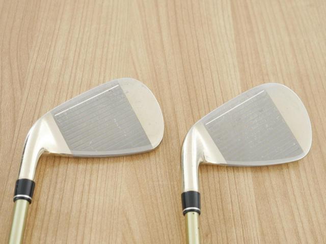 Iron set : PRGR : ชุดเหล็ก PRGR ID Nabla Red Titan (รุ่นท๊อปสุด หน้าเด้ง ไกลมาก) มีเหล็ก 6-Pw (5 ชิ้น) ก้านกราไฟต์ M-37 Flex R