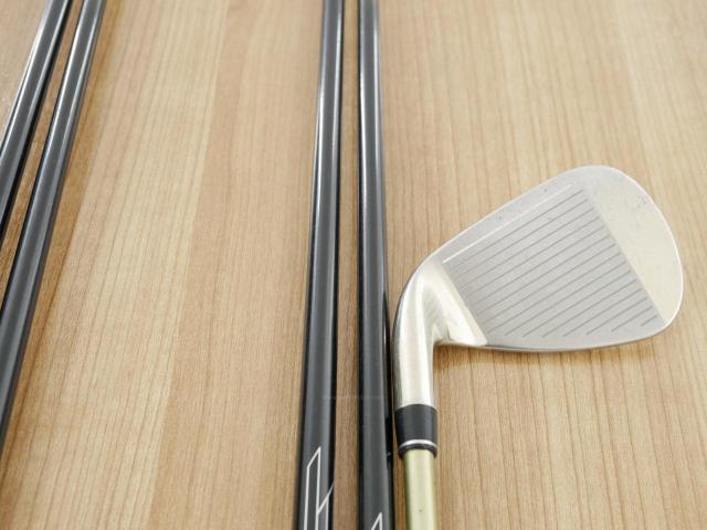 Iron set : PRGR : ชุดเหล็ก PRGR ID Nabla Red Titan (รุ่นท๊อปสุด หน้าเด้ง ไกลมาก) มีเหล็ก 6-Pw (5 ชิ้น) ก้านกราไฟต์ M-37 Flex R