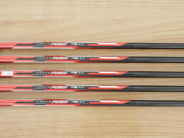 Iron set : PRGR : ชุดเหล็ก PRGR ID Nabla Red Titan (รุ่นท๊อปสุด หน้าเด้ง ไกลมาก) มีเหล็ก 6-Pw (5 ชิ้น) ก้านกราไฟต์ M-37 Flex R