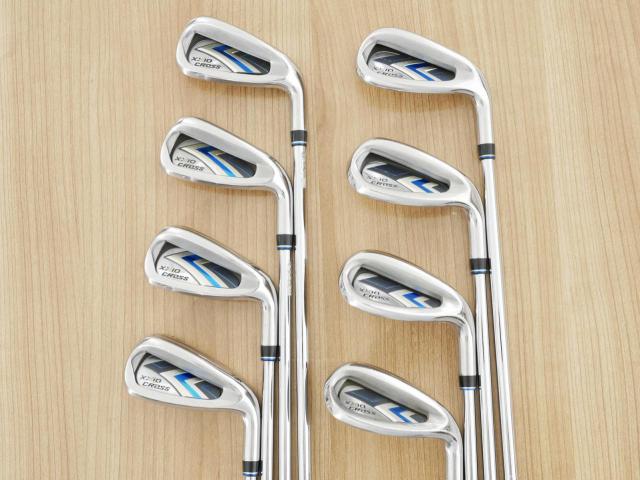 Iron set : XXIO : ชุดเหล็ก XXIO Cross 2 (ออกปี 2021 ตีไกลที่สุดของที่สุดจาก XXIO หน้าเด้งสุดๆ) มีเหล็ก 6-Pw,Aw,Dw,Sw (8 ชิ้น ตีไกลกว่าปกติ 2 เบอร์) ก้านเหล็ก NS Pro 860 DST Flex R