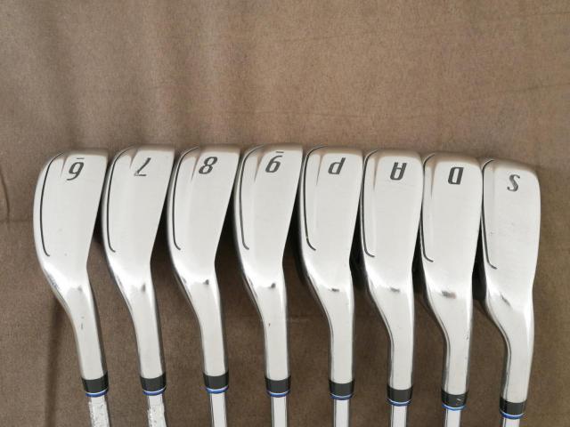 Iron set : XXIO : ชุดเหล็ก XXIO Cross 2 (ออกปี 2021 ตีไกลที่สุดของที่สุดจาก XXIO หน้าเด้งสุดๆ) มีเหล็ก 6-Pw,Aw,Dw,Sw (8 ชิ้น ตีไกลกว่าปกติ 2 เบอร์) ก้านเหล็ก NS Pro 860 DST Flex R