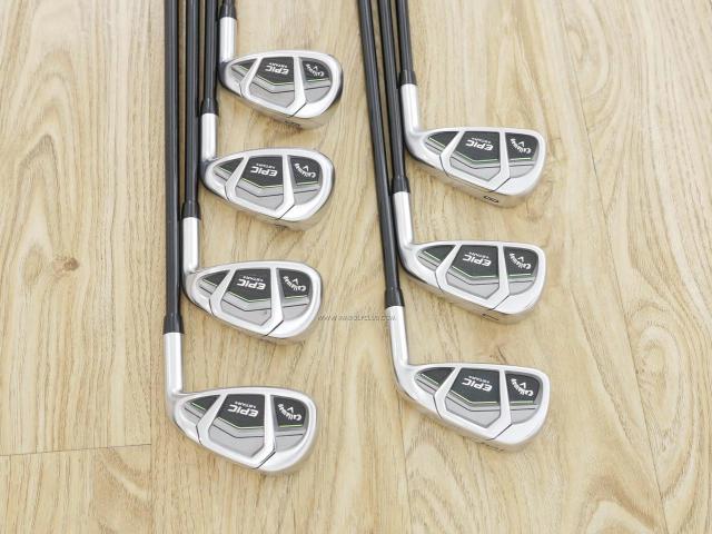 Iron set : Callaway : ชุดเหล็ก Callaway EPIC Star (ปี 2018 หน้าเด้ง โกงองศา ตีไกลมากๆ) มีเหล็ก 6-Pw,Aw,Gw (7 ชิ้น) ก้านกราไฟต์ Fujikura Speeder Evolution Flex SR