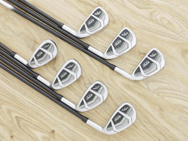 Iron set : Callaway : ชุดเหล็ก Callaway EPIC Star (ปี 2018 หน้าเด้ง โกงองศา ตีไกลมากๆ) มีเหล็ก 6-Pw,Aw,Gw (7 ชิ้น) ก้านกราไฟต์ Fujikura Speeder Evolution Flex SR