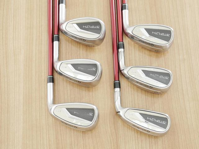 Lady club : All : ชุดเหล็ก Taylormade Stealth HD (ออกปี 2022 Japan Spec. ใบใหญ่มาก ตีง่ายสุดๆ) มีเหล็ก 7-Pw,Aw,Sw (6 ชิ้น) ก้านกราไฟต์ Mitsubishi Tensei TM40 Flex L