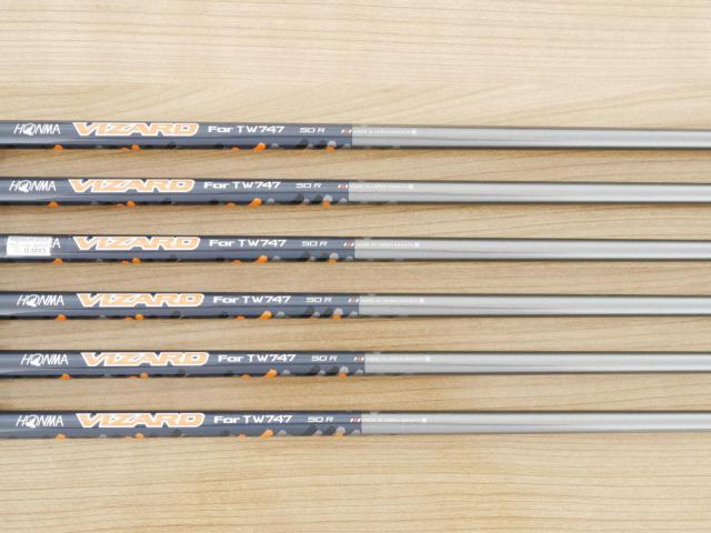 Iron set : Honma : ชุดเหล็ก Honma Tour World TW747P (รุ่นปี 2019) มีเหล็ก 6-11 (6 ชิ้น) ก้านกราไฟต์ Honma Vizard 50 Flex R