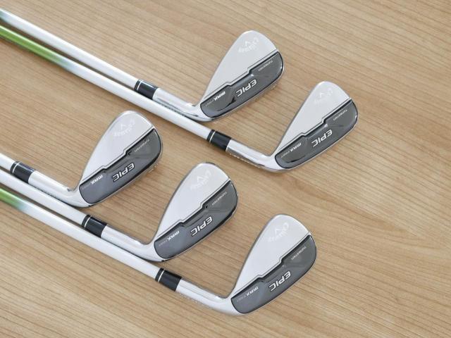 Lady club : All : ชุดเหล็ก Callaway EPIC Max Fast (รุ่นแพงสุด ไกลสุดของ Callaway ปี 2021) มีเหล็ก 7-Pw,Aw (5 ชิ้น) ก้านกราไฟต์ Mitsubishi ELDIO 40 Flex L