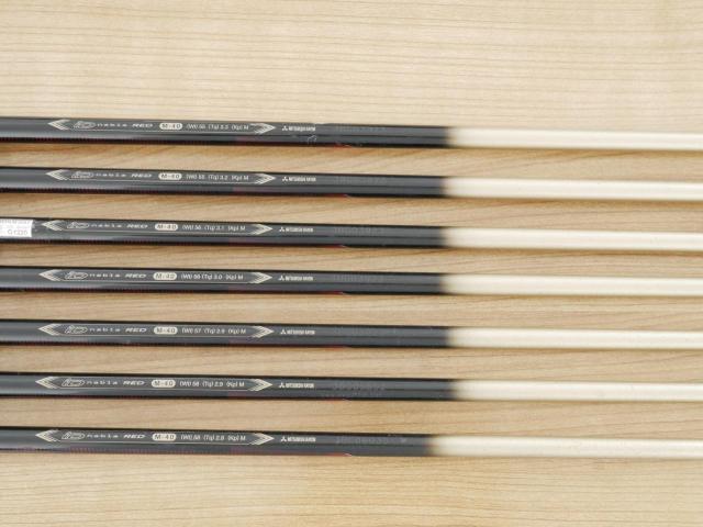 Iron set : PRGR : ชุดเหล็ก PRGR ID Nabla Red (รุ่นท๊อปสุด หน้าเด้ง ไกลมาก) มีเหล็ก 6-Pw,Aw,Sw (7 ชิ้น) ก้านกราไฟต์ M-40 Flex SR