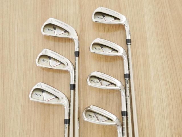 Iron set : PRGR : ชุดเหล็ก PRGR ID Nabla Red (รุ่นท๊อปสุด หน้าเด้ง ไกลมาก) มีเหล็ก 6-Pw,Aw,Sw (7 ชิ้น) ก้านกราไฟต์ M-40 Flex SR