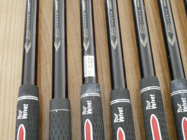 Iron set : PRGR : ชุดเหล็ก PRGR ID Nabla Red (รุ่นท๊อปสุด หน้าเด้ง ไกลมาก) มีเหล็ก 6-Pw,Aw,Sw (7 ชิ้น) ก้านกราไฟต์ M-40 Flex SR