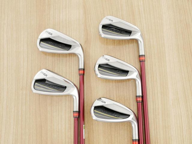 Iron set : PRGR : ชุดเหล็ก PRGR Red Titan Face (รุ่นปี 2018 หน้าเด้ง ตีไกลมาก) มีเหล็ก 6-Pw (5 ชิ้น) ก้านกราไฟต์ M-37 Flex R