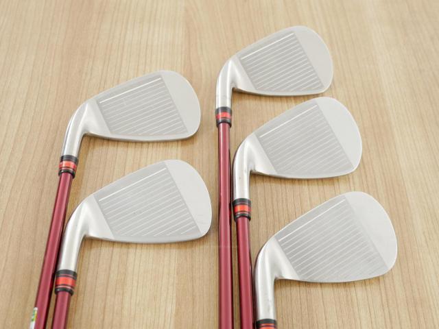 Iron set : PRGR : ชุดเหล็ก PRGR Red Titan Face (รุ่นปี 2018 หน้าเด้ง ตีไกลมาก) มีเหล็ก 6-Pw (5 ชิ้น) ก้านกราไฟต์ M-37 Flex R