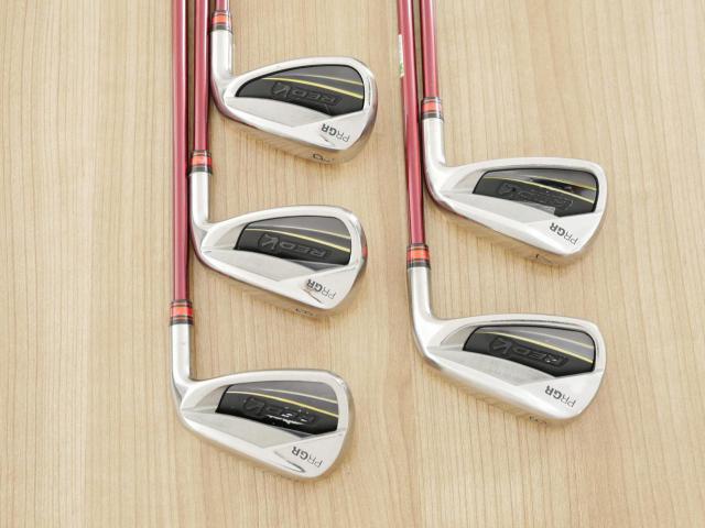 Iron set : PRGR : ชุดเหล็ก PRGR Red Titan Face (รุ่นปี 2018 หน้าเด้ง ตีไกลมาก) มีเหล็ก 6-Pw (5 ชิ้น) ก้านกราไฟต์ M-37 Flex R