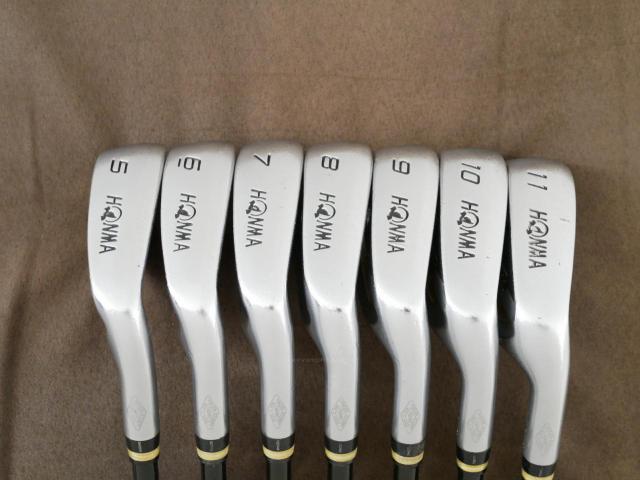Iron set : Honma : ชุดเหล็ก Honma Beres IS-02 (หน้าเด้ง Forged) มีเหล็ก 5-11 (7 ชิ้น เทียบเท่า 4-Pw) ก้าน ARMRQ 6 (49) Flex R (2 ดาว)