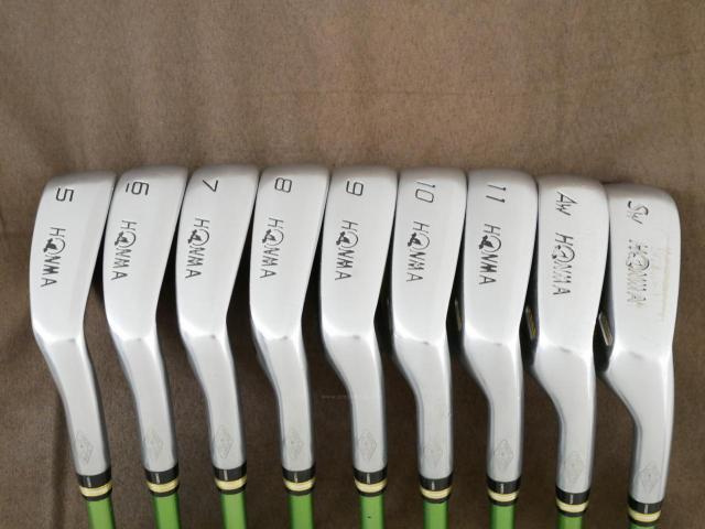 Iron set : Honma : **ก้าน 3 ดาว** ชุดเหล็ก Honma Beres IS-03 (หน้าเด้ง Forged) มีเหล็ก 5-11,Aw,Sw (9 ชิ้น เทียบเท่า 4-Pw,Aw,Sw) ก้าน ARMRQ 8 (45) Flex R (3 ดาว)
