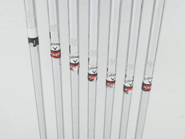 Iron set : Callaway : ชุดเหล็ก Callaway RAZR X Black มีเหล็ก 5-Pw,Aw (7 ชิ้น) ก้านเหล็ก NS Pro 950 Flex S