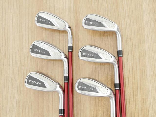 Lady club : All : ชุดเหล็ก Taylormade Stealth HD (ออกปี 2022 Japan Spec. ใบใหญ่มาก ตีง่ายสุดๆ) มีเหล็ก 7-Pw,Aw,Sw (6 ชิ้น) ก้านกราไฟต์ Mitsubishi Tensei TM40 Flex L