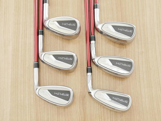 Lady club : All : ชุดเหล็ก Taylormade Stealth HD (ออกปี 2022 Japan Spec. ใบใหญ่มาก ตีง่ายสุดๆ) มีเหล็ก 7-Pw,Aw,Sw (6 ชิ้น) ก้านกราไฟต์ Mitsubishi Tensei TM40 Flex L