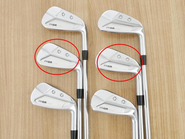 Iron set : PRGR : **มีตำหนิ** ชุดเหล็ก PRGR TUNE 05 OS Forged (ออกปี 2019) มีเหล็ก 5-Pw (6 ชิ้น) ก้านเหล็ก Dynamic Gold 120 S200