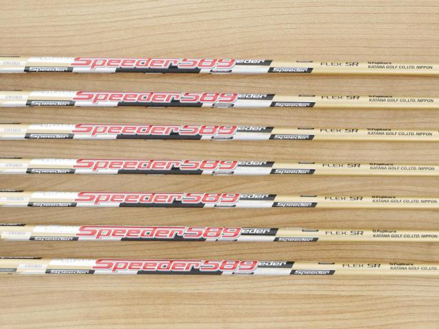 Iron set : Katana : ชุดเหล็ก Katana Sword Sniper 589 (หน้าเด้ง) มีเหล็ก 6-Pw,Aw,Sw (7 ชิ้น) ก้านกราไฟต์ Speeder 589 Flex SR