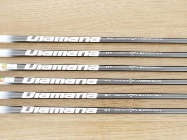 Iron set : Callaway : ชุดเหล็ก Callaway APEX DCB Forged (ปี 2022) มีเหล็ก 5-Pw (6 ชิ้น) ก้านกราไฟต์ Mitsubishi Diamana 55 Flex R