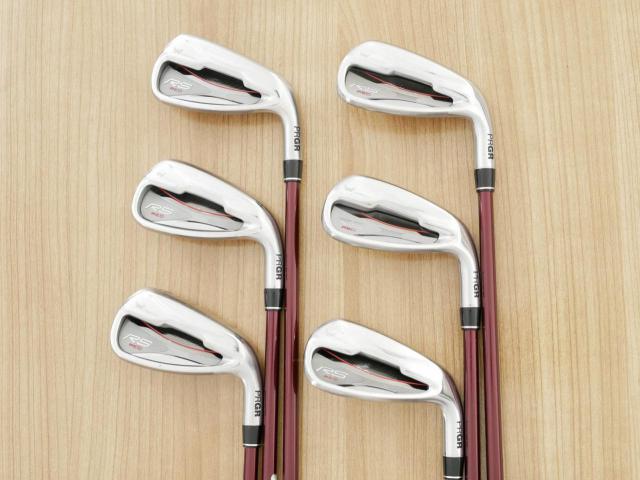 Iron set : PRGR : ชุดเหล็ก PRGR RS Red (รุ่นปี 2020 หน้าเด้ง ตีไกลมาก) มีเหล็ก 6-Pw,Aw (6 ชิ้น) ก้านกราไฟต์ Fujikura Speeder Evolution Flex R