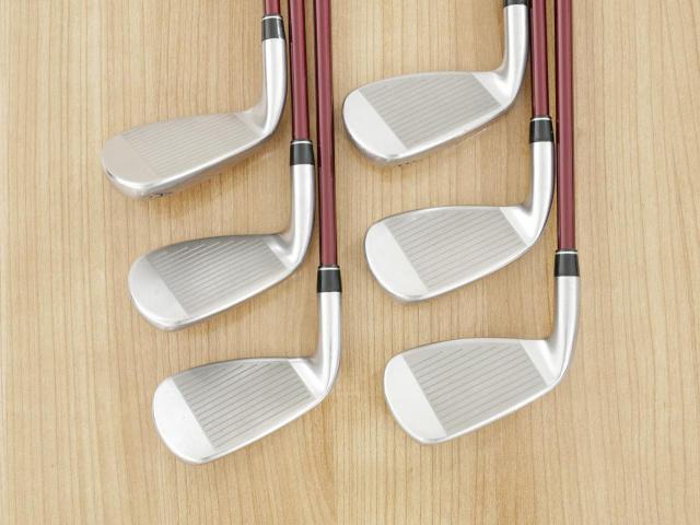 Iron set : PRGR : ชุดเหล็ก PRGR RS Red (รุ่นปี 2020 หน้าเด้ง ตีไกลมาก) มีเหล็ก 6-Pw,Aw (6 ชิ้น) ก้านกราไฟต์ Fujikura Speeder Evolution Flex R