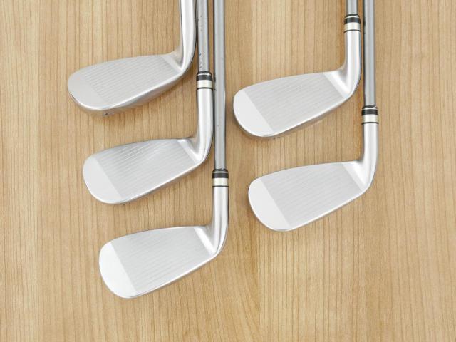 Iron set : PRGR : ชุดเหล็กกระเทย PRGR NEW Egg (ปี 2020 ตีง่ายและไกลมากๆ เด้งสุดๆ COR 0.82) มีเหล็ก 7-Pw,Aw (5 ชิ้น) ก้านกราไฟต์ M-37 Flex R