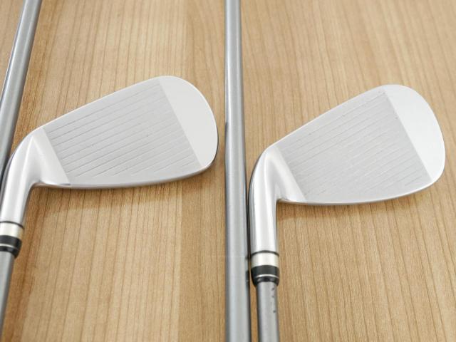 Iron set : PRGR : ชุดเหล็กกระเทย PRGR NEW Egg (ปี 2020 ตีง่ายและไกลมากๆ เด้งสุดๆ COR 0.82) มีเหล็ก 7-Pw,Aw (5 ชิ้น) ก้านกราไฟต์ M-37 Flex R