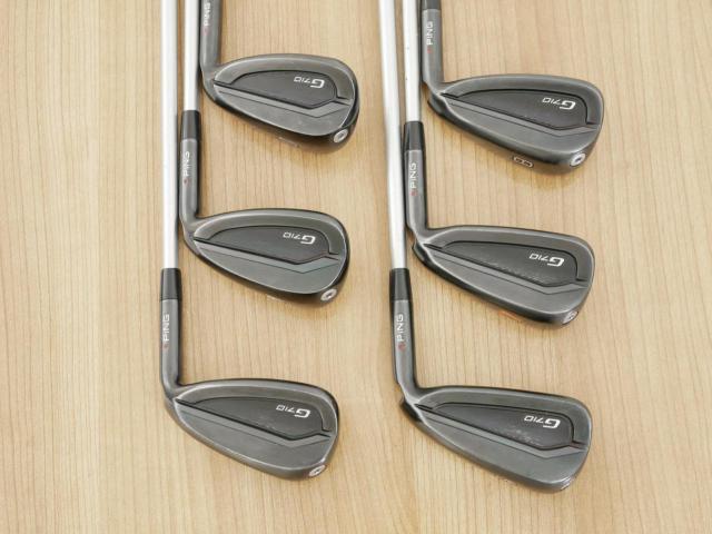 Iron set : Ping : ชุดเหล็ก Ping G710 (ปี 2021 Japan Spec. ใบใหญ่ ง่ายที่สุด ไกลที่สุดของ Ping) มีเหล็ก 6-Pw,Aw (6 ชิ้น) ก้านกราไฟต์ Fujikura MCI 80 Flex R