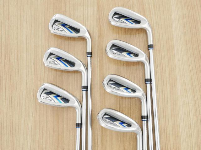 Iron set : XXIO : ชุดเหล็ก XXIO Cross 2 (ออกปี 2021 ตีไกลที่สุดของที่สุดจาก XXIO หน้าเด้งสุดๆ) มีเหล็ก 7-Pw,Aw,Dw,Sw (7 ชิ้น ตีไกลกว่าปกติ 2 เบอร์) ก้านเหล็ก NS Pro 860 DST Flex S