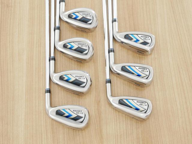 Iron set : XXIO : ชุดเหล็ก XXIO Cross 2 (ออกปี 2021 ตีไกลที่สุดของที่สุดจาก XXIO หน้าเด้งสุดๆ) มีเหล็ก 7-Pw,Aw,Dw,Sw (7 ชิ้น ตีไกลกว่าปกติ 2 เบอร์) ก้านเหล็ก NS Pro 860 DST Flex S